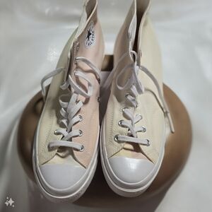 Chinatown Market Men's Cream and White Trainers
